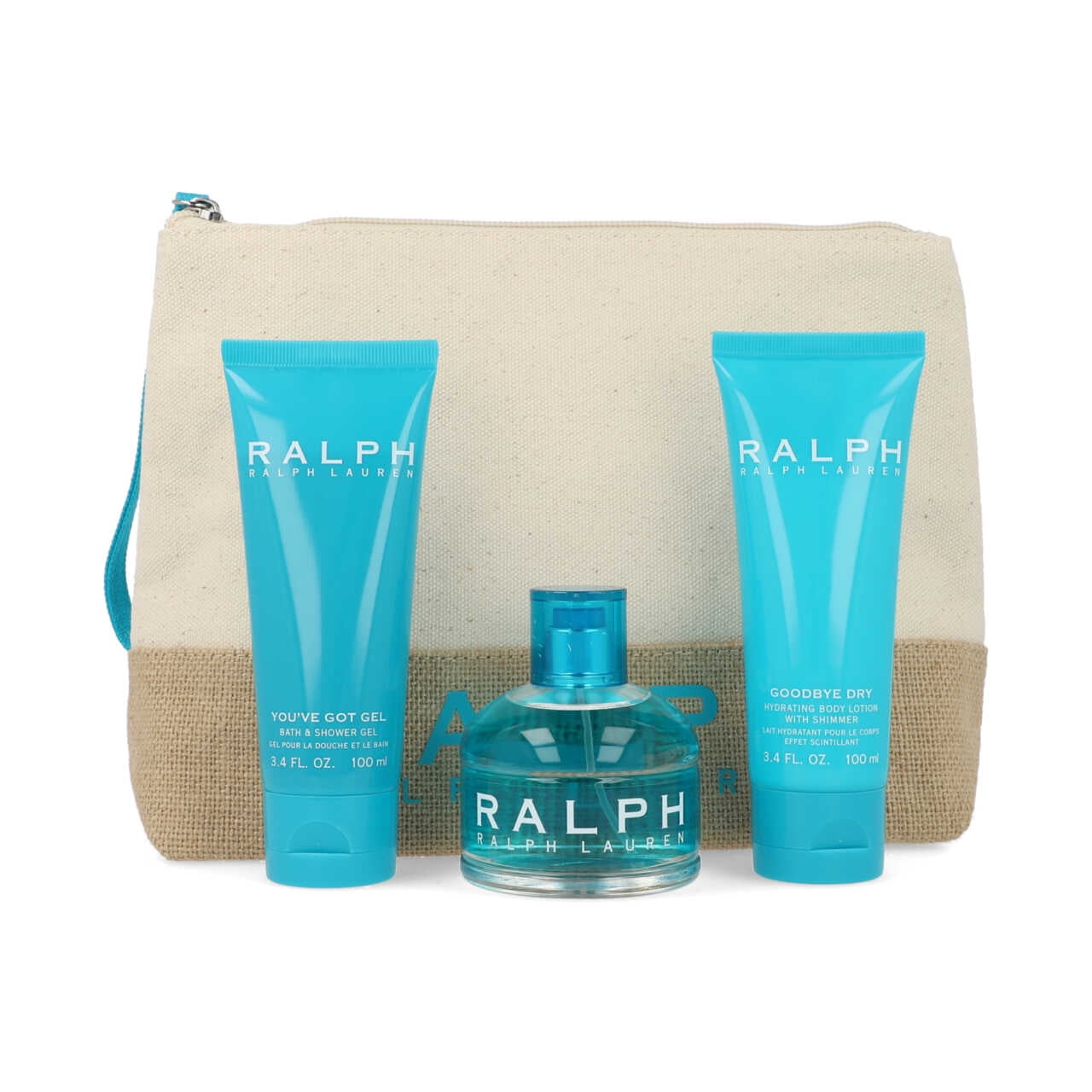 SET RALPH 4PZS 100ML EDT SPRAY/ SHOWER GEL 100ML/ BODY LOTION 100ML/  COSMETIQUERA 