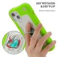thumbnail image 5 of Double Ring Kickstand Case for iPhone 14 Plus for Women Girls, Rugged Hybrid Heavy Duty 3 in 1 phone Case Soft Silicone Hard PC Full Armor Protective Case for iPhone 14 Plus, Green, 5 of 6