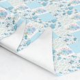 Manfei Blue Patchwork Floral Fabric by the Yard 2 Yards, Sky Square ...