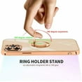 thumbnail image 3 of Electroplating Magnetic Finger Ring Holder Apple iPhone 13 Case (Pink) Grip Kickstand Shockproof and Scratch Resistant Protection Cover, 3 of 6