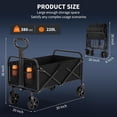 thumbnail image 2 of cm de Anchoagons Carts Plegable GarveeLife Utility Collapsible cm de Anchoagon con All-Terrain Ruedas cm de Profundidadrink cm de Alturaolders Ajustable cm de Alturaandle 380LBS Portátil Grocery., 2 of 7