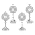 thumbnail image 3 of 4 cruces de mesa de pie: mini crucifijo católico de metal con base para decoración de capilla del hogar, oraciones cristianas, decoración de mesa, regalo religioso., 3 of 5