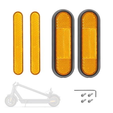 Suzicca Ulip Set of 4 Electric Scooter Wheel Hubs Fork Reflective Strips Wheel Side Decorative Cover with Screws Compatible with G30 Series
