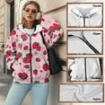 thumbnail image 6 of SCRAWLGOD Strawberries Women's Zip Up Hoodies Lightweight Oversized Zip Up Hoodie Women Long Sleeve Womens Hoodie Sweatshirt Zipper Casual Hooded Sweatshirt with Zipper Women Size XS, 6 of 7