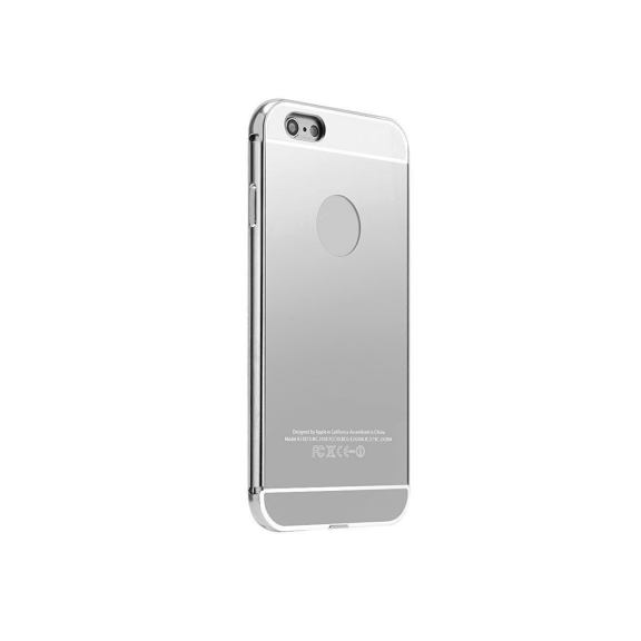 For iPhone 7 case Luxury Ultra-thin Sparkle Mirror case Aluminum Metal Frame Bumper With Hard PC Back Cover Case extreme fited for iPhone 7 4.7 inch (Silver)