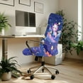 thumbnail image 3 of HELLHERO Star Axolotl Print Office Chair Cover Elastic, Anti-dust Office Seat Slipcover, Washable Desk Chair Cover, Purple, 3 of 7