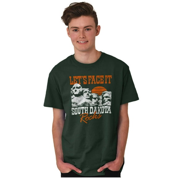 South Dakota Rocks SD Mount Rushmore Men's Graphic T Shirt Tees Brisco Brands 2X