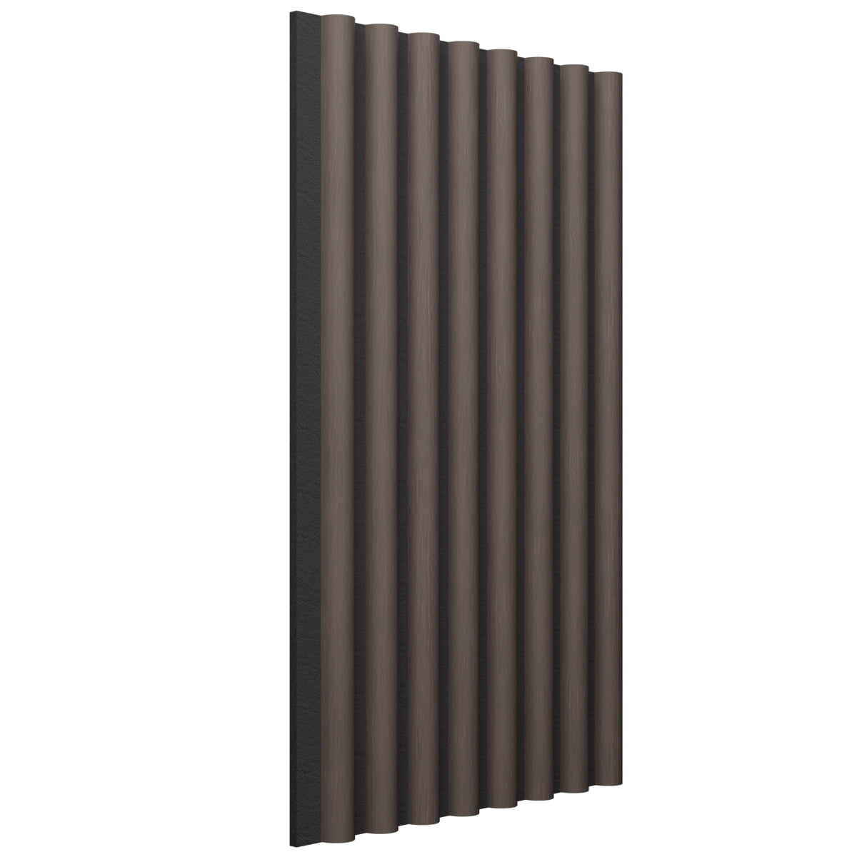 Ekena Millwork AcoustixPro Noise Cancelling Half Round Small Slat Wall Panel 11 3/4"W x 94 1/2"H, Carbon Grey (2 Pack)