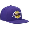 thumbnail image 3 of Men's Mitchell & Ness Purple Los Angeles Lakers Ground 2.0 Snapback Hat, 3 of 5