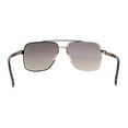 thumbnail image 4 of Luxury Rimless Rectangle Air Force Officer Style Sunglasses Silver Mirror, 4 of 4