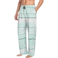 thumbnail image 6 of Pofeuu Flowers And Turquoise Wooden Print Men's Pajama Pants, Soft Lounge Pajama Pants with big pockets for Men Plaid Pj Bottoms-Large, 6 of 6