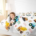 thumbnail image 4 of jejeloiu Equipment Vehicle Queen Comforter Set,Cartoon Excavator Bulldozer Bedding Sets,Yellow Concrete Truck Bedding Comforter Set For Boys,Ultra Soft Home Decor Reversible,3-Piece, 4 of 8
