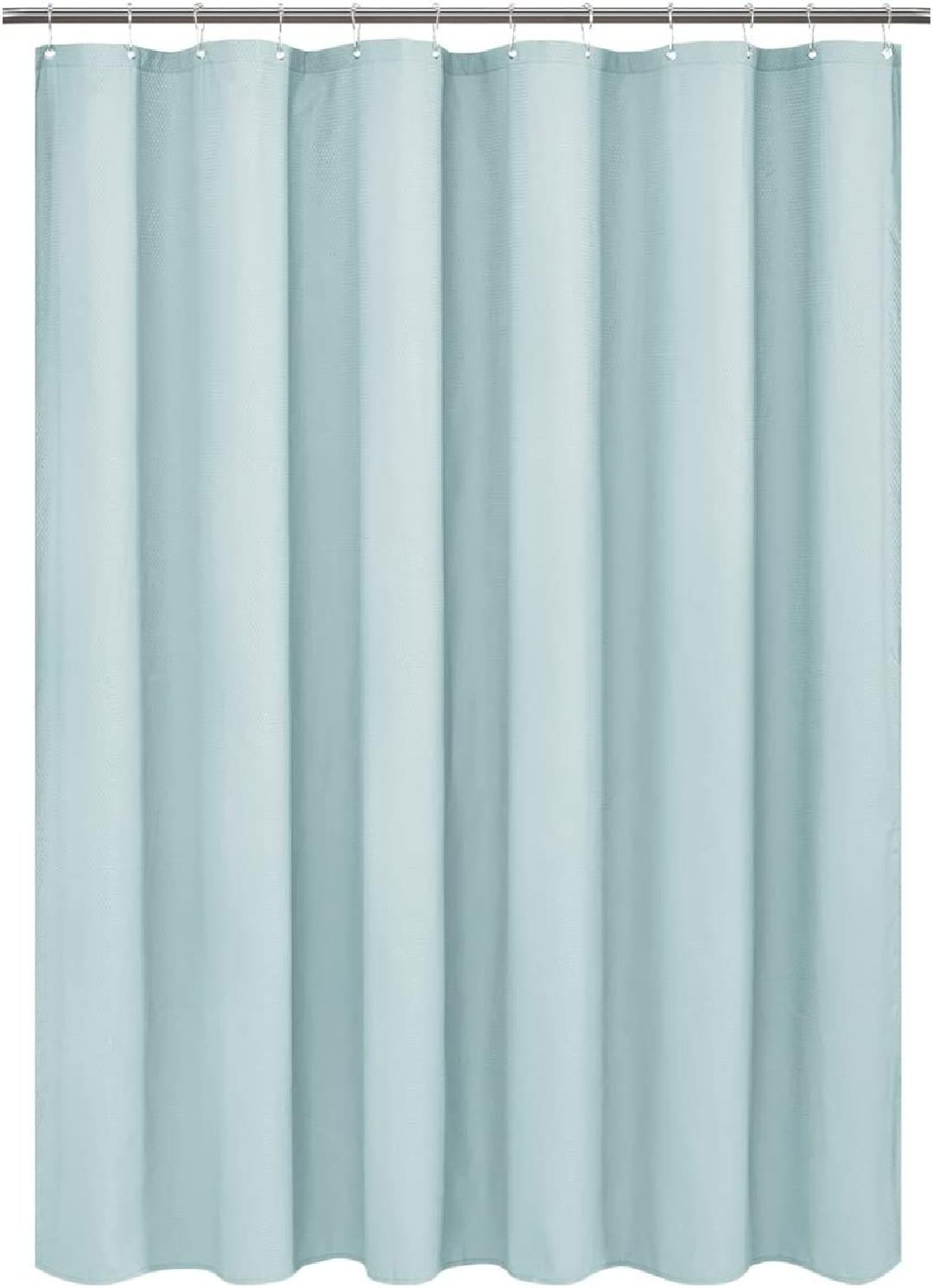 WaterRepellent Soft Feeling Embossed Microfiber Shower Curtain Liner