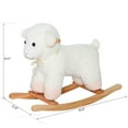thumbnail image 3 of Lamb Rocking Horse Sheep, Nursery Stuffed Animal Ride On Rocker for Kids, Wooden Plush, White, 3 of 5