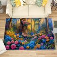 thumbnail image 1 of 4x6 Rug, Wildflower Rug Washable Non Slip Soft for Living Room Bedroom, Multicolor Floral Area Rug, Girls Forest Flower Carpet, Wildflower Home Decor & Gifts, 1 of 7