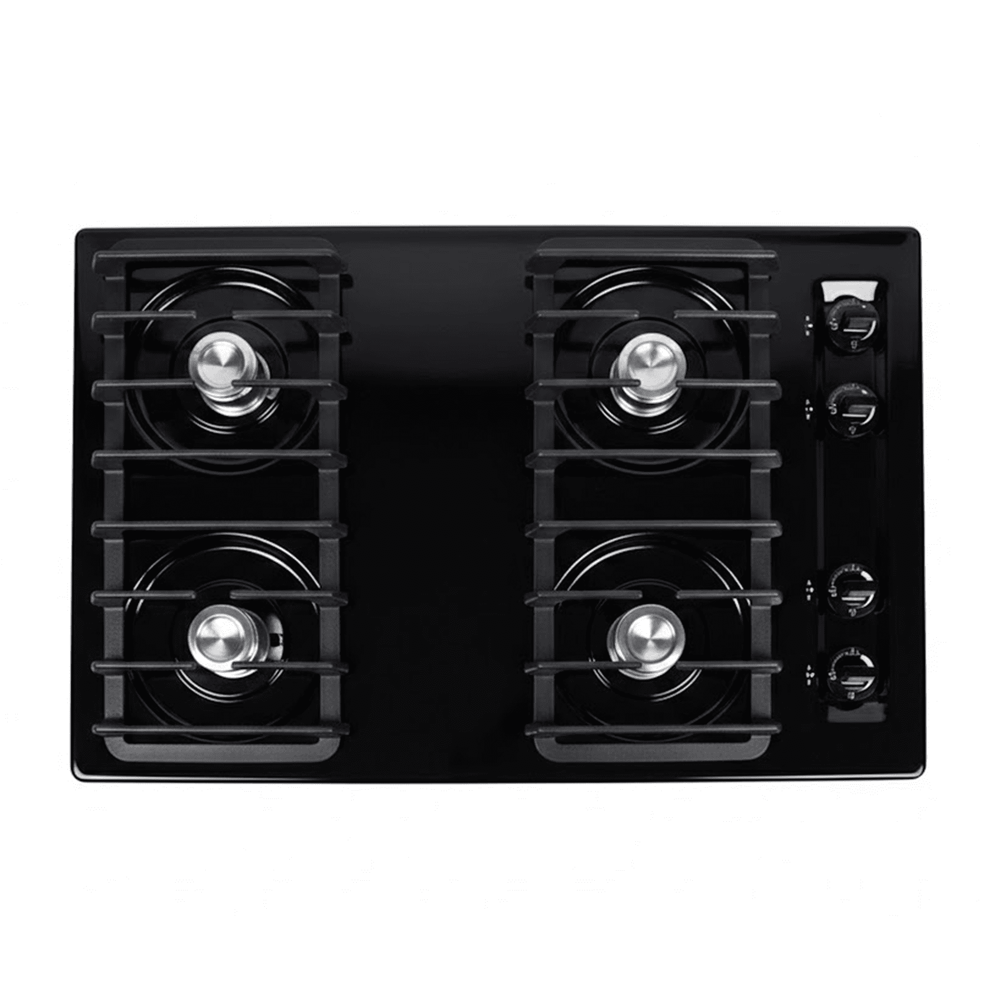 Summit 30 Inch Gas Cooktop, 4 Burners, Battery Start, Black - TNL05IP