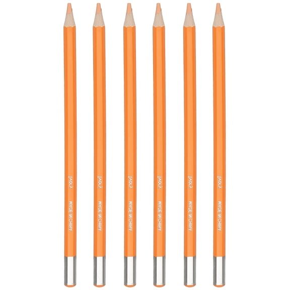 Uxcell Watercolor Pencil, 6Pcs Water Soluble Pencils for Blending, Coloring, Sketch Drawing, Painting, Yellow