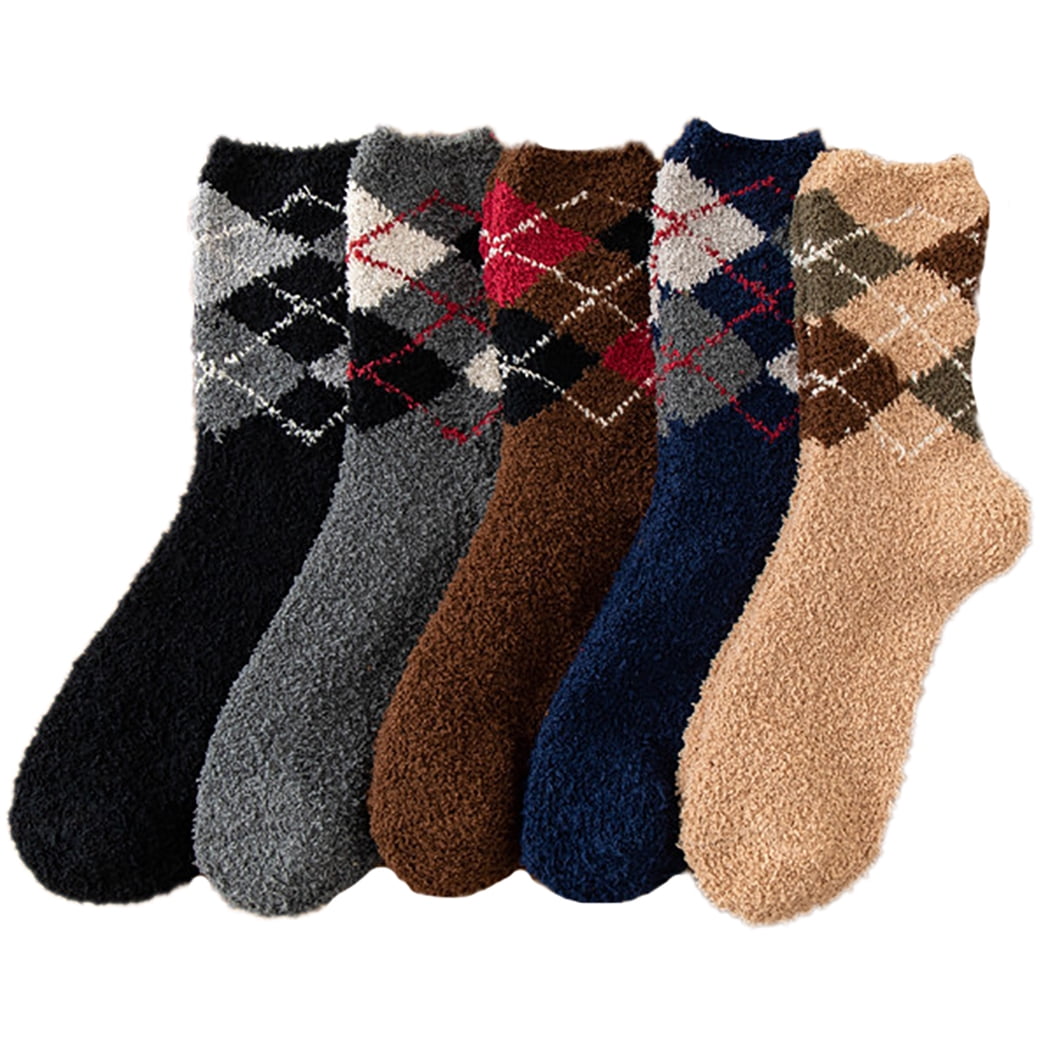 Sleeping Socks Thick Classic 5 Pairs Cozy Soft Slipper Socks Warm Socks