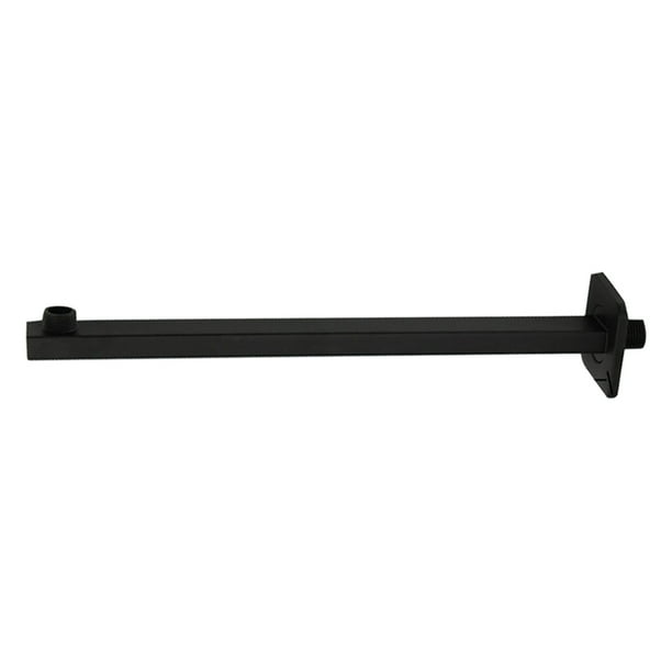 Advancent Brazo de ducha de 45cm, brazo de ducha de lluvia cuadrado montado en la pared, tubo de extensión de latón negro, accesorios de tubería de Juegos de accesorios de baño Negro 35CM Advancent HA002211-03