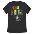 thumbnail image 1 of Women's Star Wars C-3PO and R2-D2 Rebel Pride  Graphic Tee Black Large, 1 of 3
