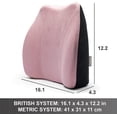 thumbnail image 6 of WENNEBIRD Model Q Lumbar Memory Foam Support Pillow for Posture, Pink, 6 of 7