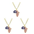 thumbnail image 2 of Justharion Se Démarquer avec à la Mode Afrique Carte Pendentif Collier Déclaration Pièce Colliers Liberia 3Set, 2 of 6