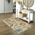 thumbnail image 2 of Maples Rugs Reggie Bohemian Floral Beige Washable Hallway Runner Rug, 2'6 x 5', 2 of 6