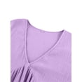 thumbnail image 4 of Women Nightdress, Long Sleeve V-neck Loose Sleepwear Loungewear, 4 of 8