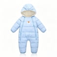 thumbnail image 2 of 0-3 Months Newborn Infant Snowsuit Toddler Winter Coat Baby Girl Clothes Warm Jacket 0 3 3 6 Month Light Blue, 2 of 7