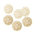 thumbnail image 4 of 6 bolas de mimbre de ratán de 6 cm, material para manualidades infantiles, accesorios educativos, naturales, para bodas. blanco natural mezclado, 4 of 7