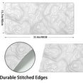 thumbnail image 3 of Topographic Map XXL Mouse Pad White Lines Contour Geographic, Extended Large Desk Mat, NonSlip Rubber Base, Stitched Edge, Long Mousepad, 35.4x15.7 Inch, Ideal for Office, 3 of 6
