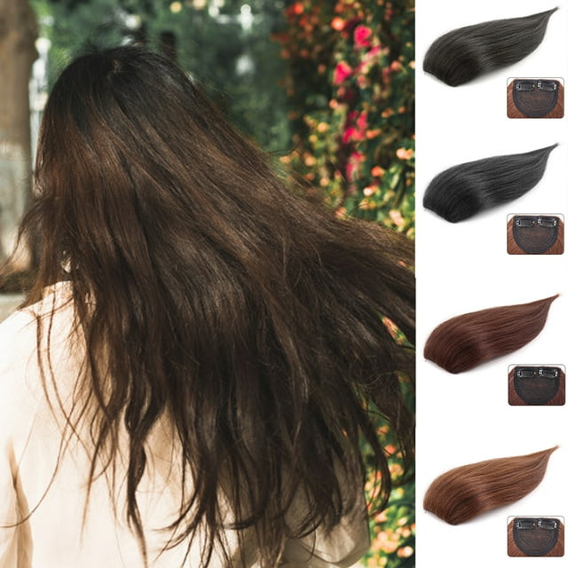 Lubelski Hair Extension Clip Long Supplement Hair Elastic Clip Invisible Human Hair Wig Pads for Female