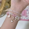 thumbnail image 4 of Sanrio Hello Kitty Y2K Bracelets Anime Kawaii Cinnamoroll My Melody Silver Rhinestone Women‘S Girls Jewelry Accessories Gifts, 4 of 7