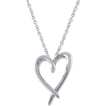 Hallmark Steel Swirl Heart Pendant W/ Chain