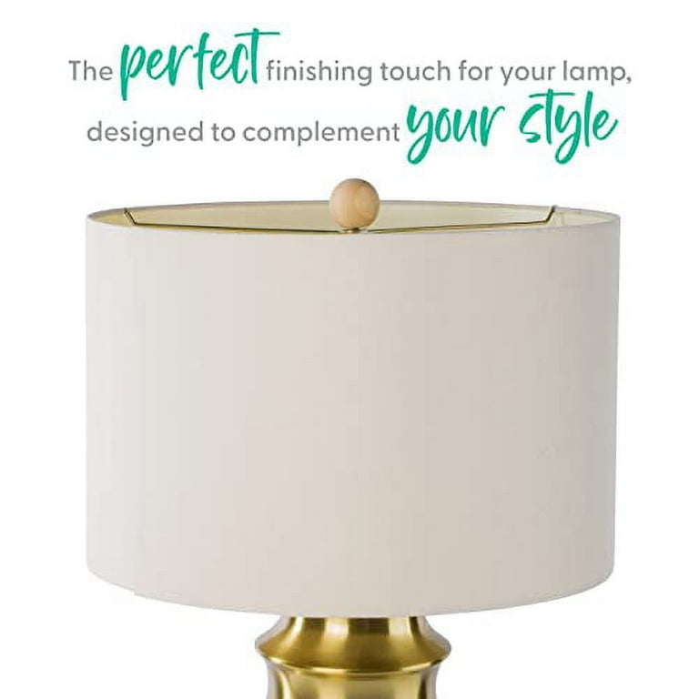 Set of Lamp Finials Simple Natural Pine Wood Ball Shaped Lamp Finial Set Stain or Paint for a Unique Look 2 Pack of Finials for Lamps Lamp