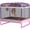 Pink/Purple, variant on 6FT Rectangle Toddler Trampoline by LANGXUN, 5-in-1 Kids Mini Trampoline Featuring Safety Enclosure Net for Indoor & Outdoor Use