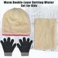 thumbnail image 3 of 3PCS Kids Winter Hat Winter Knitted Scarf Winter Gloves Set -Toddler Winter Knit Beanies Neck Warmer Gaiter for Boys Girls Autumn & Winter, 3 of 5