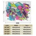 thumbnail image 3 of Funny Skater Bearded Dragon Blanket – Retro 90s Graffiti Fleece Throw,Cool Lizard Art Decor 50x40, 3 of 6