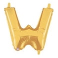 thumbnail image 1 of 14" Foil Gold Letter Balloon - W, 1 of 7