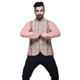 thumbnail image 2 of Atasi Kilim Marriage Ethnic Coat For Men Printed Nehru Jacket Mens Bandhgala Casual Vest Jacket-Small, 2 of 6
