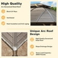 thumbnail image 3 of EROMMY  10' x 13' Gazebo, Hardtop Gazebo with Arc Galvanized Steel Double Roof, Aluminum Frame, Curtain and Netting for Patios, Decks and Backyard, 3 of 9