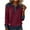 Z2-Wine-summer top for women, variant on Yourumao Womens Denim Patch Pullover Textured Button Up Henley Shirts Sweaters Loose Comfy Lapel Collar Long Sleeve Pullover