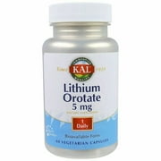 KAL - Lithium Orotate, 5 mg, 60 VegCaps