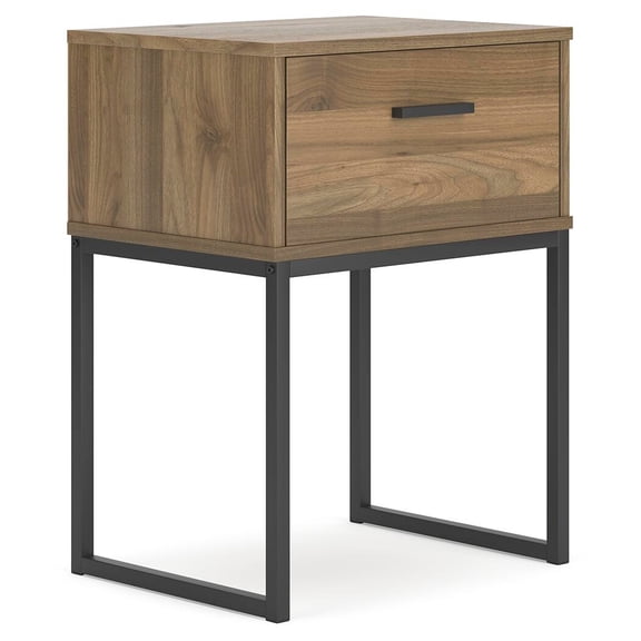 Signature Design by Ashley Deanlow 1 Drawer Nightstand, Honey Brown