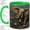 Green, variant on Ornate Elephant Accent Mug, 11oz Ceramic Coffee Cup for Animal Lovers