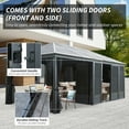 thumbnail image 6 of Mondawe 11'x21' Ft Hardtop Outdoor Gazebo，Galvanized Steel Roof, Detachable PE Screens, 2 Lockable Sliding Doors, Netting & Curtains Included, 6 of 8