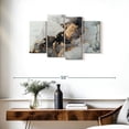 thumbnail image 3 of Elephant Stock Black And Gold Splash Wall Art - Horizontal Multi Panel Canvas - Living Room Wall Decor - Abstract Multi Panel - Gold And Gray Decor - 36" x 22", 3 of 8