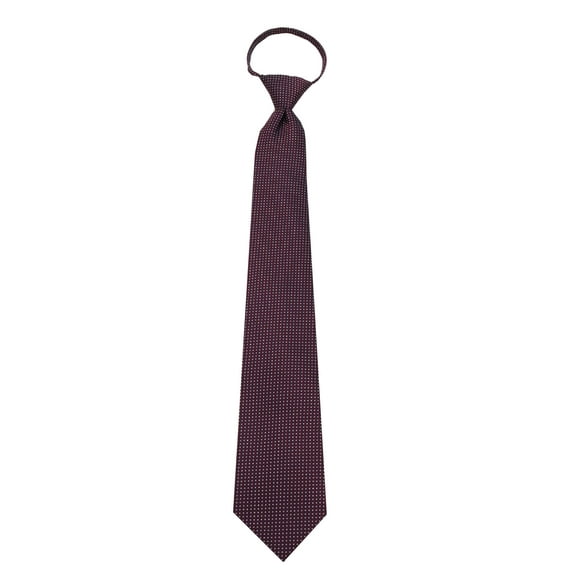 Mens Burgundy Zipper Pre-made Fashion Zipper Necktie Ties