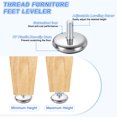 thumbnail image 3 of 8Pack M6 Thread Furniture Feet Levelers, 30x15 Adjustable Leveling Screw, Black, 3 of 6