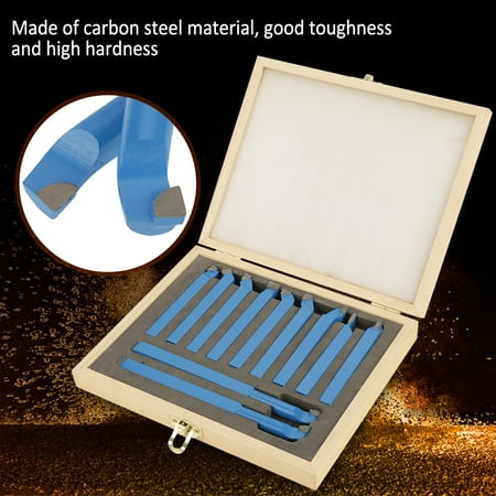 

Zerodis Carbide Lathe Tool Turning Tool 11Pcs 8*8mm Lathe Tools Carbide Tipped Welding Milling Cutting Turning Tool Set